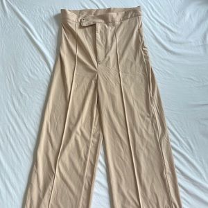 Beige flare pants